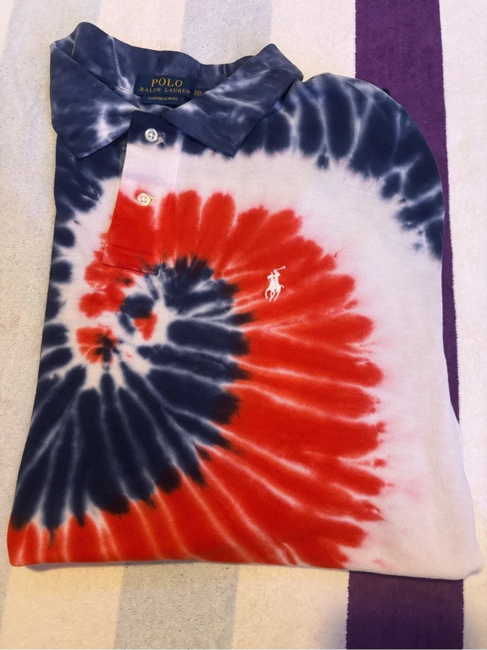 Polo Ralph Lauren Tie Dye Custom Fit Polo Shirt
